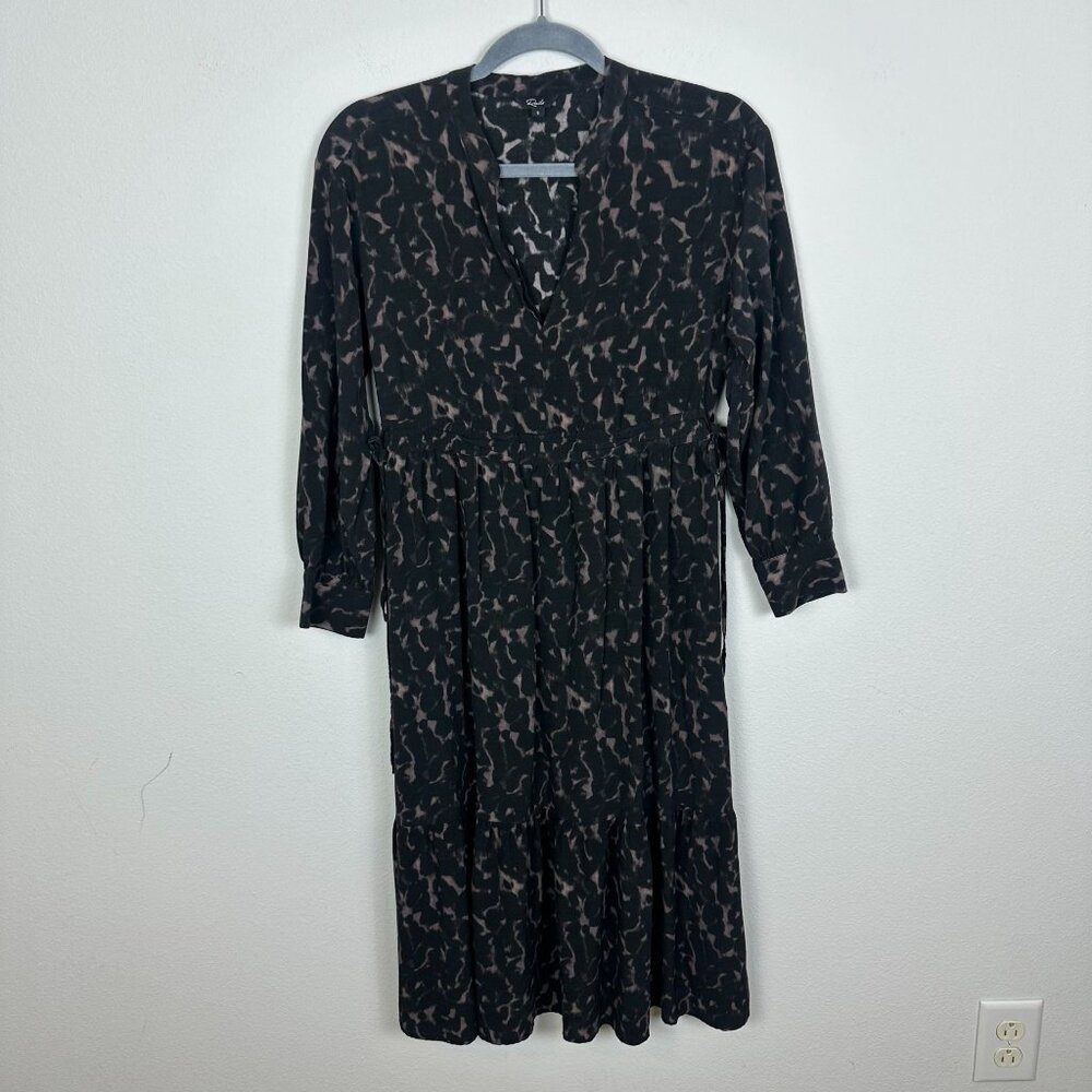 Rails Maple Diffused Cheetah Dress S Black Brown … - image 2